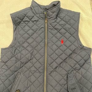 Navy blue kids Polo Ralph Lauren quilted vest. Size L 14-16 children.